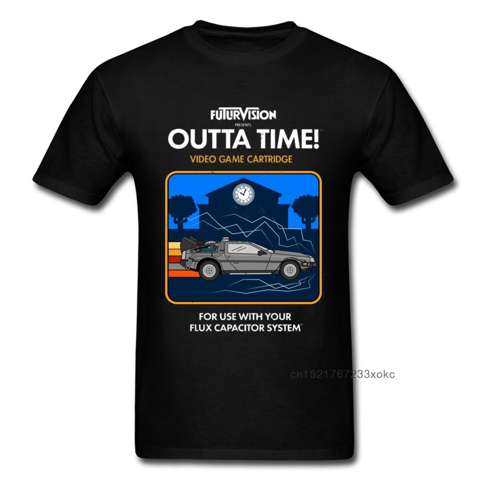 Время Футболка мужская Back To The Future футболка 2019 Новый Марти Delorean Tops & Tees 100% хлопок Moto