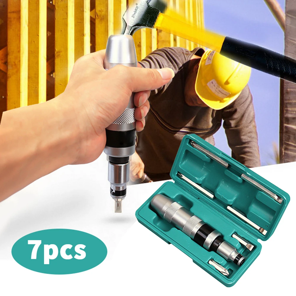 

Multi-Purpose Screwdrivers Kit Heavy Duty Shock Screw Driver Chisel Bits Tools Socket Impact Screwdriver Set With Case Flat