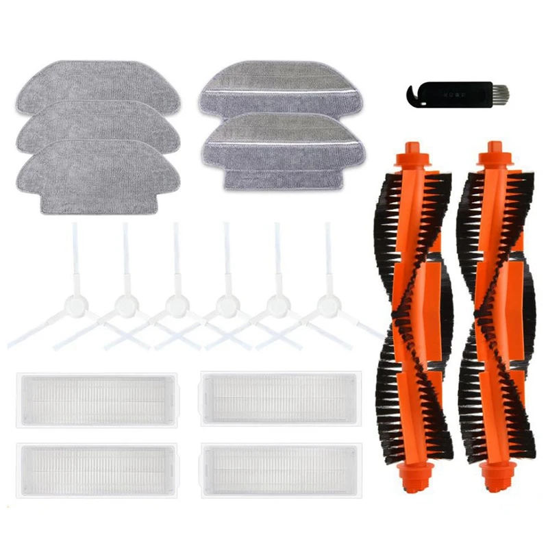 

Replacement Packs for Mijia Viomi V2 V3 SE Robotic Vacuum Cleaner Spare Roller / Side Brush Mop Cloth and Hepa Filter