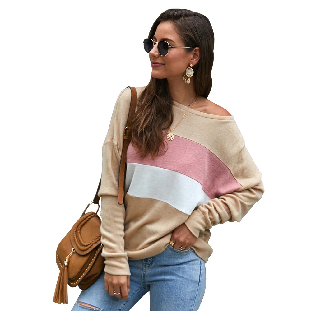 QPFJQD “Радуга” дял девочек вязаный свитер со свитером в полоску новый джемпер