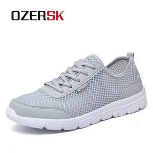 Кроссовки OZERSK мужские сетчатые, дышащие Сникерсы для бега, плоская подошва, модные повседневные, летняя модель 39-48