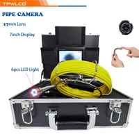 17mm pipe pipeline inspection camera 20 50m 7inch lcd monitor hd dvr drain sewer industrial endoscope video plumbing system