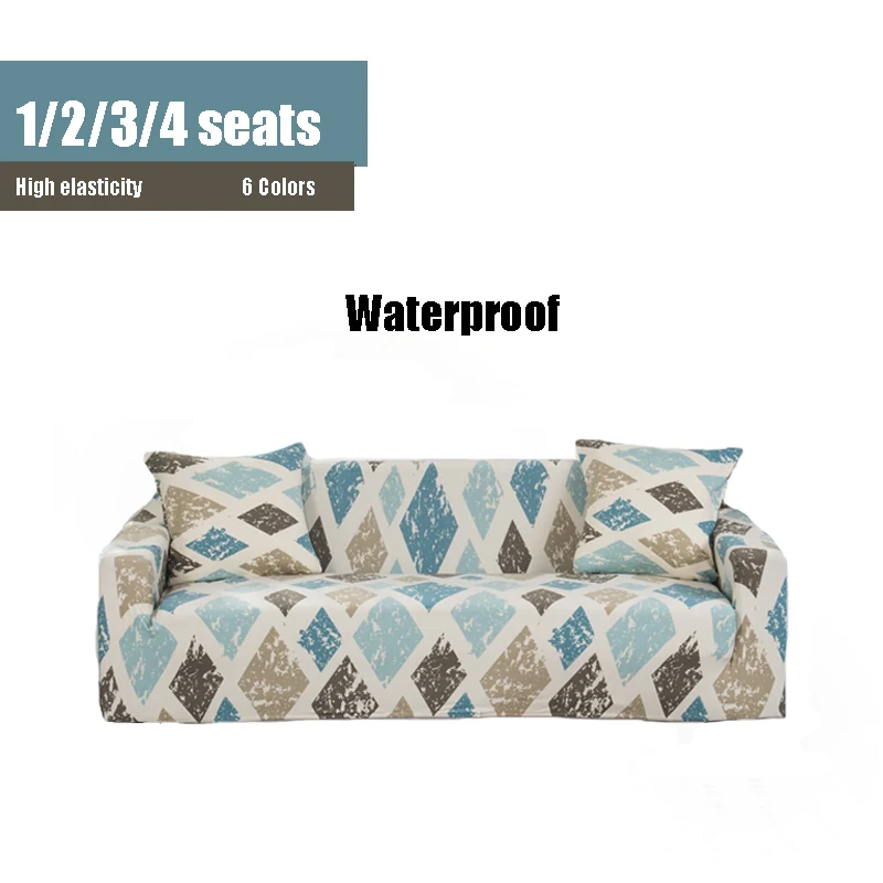 

Elastic Printed Sofa Cover for Living Room Geometric Sofa Towel L-shape Slipcovers Decor Sectional Couch Cover 1/2/3/4 Seat