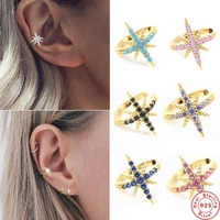 canner 1pcs starfish colored color ear cuff for women no pierced small 925 silver earcuff ear earcuffs engagement jewelry gift