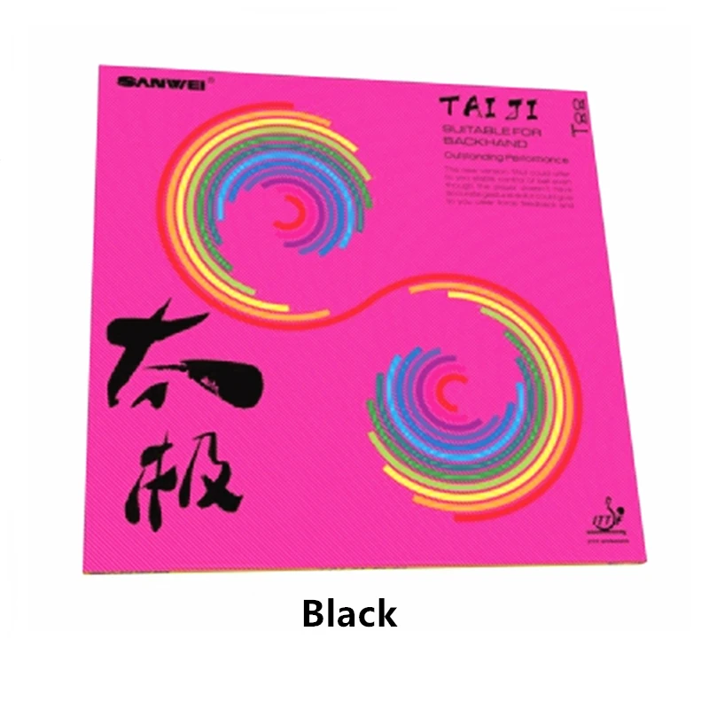 1 Pcs Black Резина для настольного тенниса, SANWEI, новинка, тайцзи плюс 40+, тайчи, наполовину липкая, немецкий стиль, Натяжная, с губкой, для пинг-понга, резина, tenis de mesa - Цвет: 1 Pcs Black