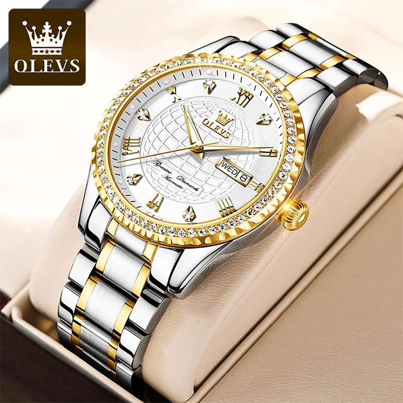 

OLEVS New Automatic Mechanical Watch Tyrant Gold Business Men Decorative Luminous 30M Waterproof Watches Male Reloj Hombre 6616