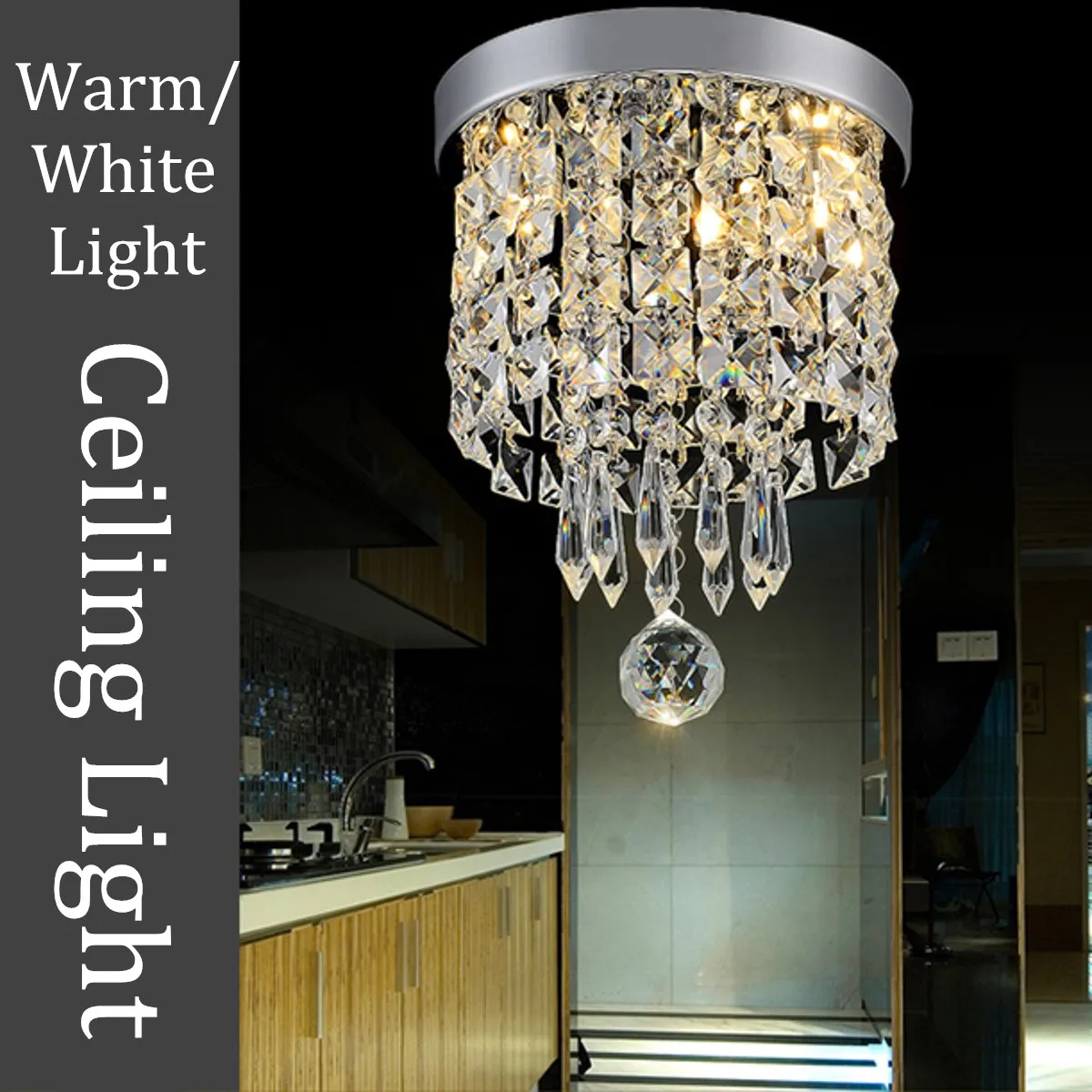 

Modern LED Lights Home lighting Bedroom Lamps Ceiling Flush Mount Fixture Light Elegant Crystal Lamp