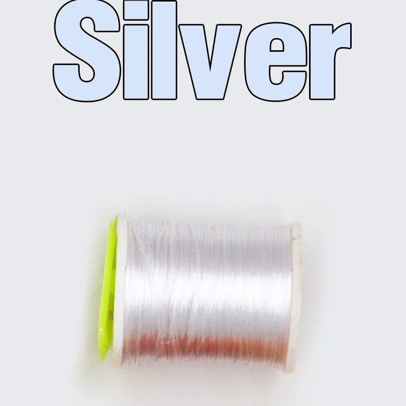 Silver 1spool MNFT 8 цветов катушки мухобойка нить материал хлопок нить линия стартер широко используется в мухах тело мухобойка Материал s - Цвет: Silver 1spool