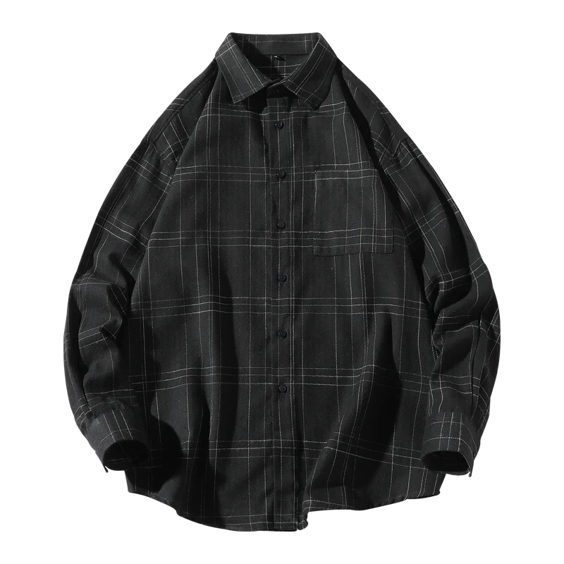 Рубашка мужская из L-5XL-ного хлопка с длинными рукавами большие размеры 95%