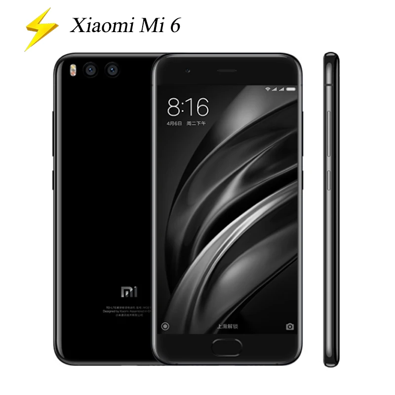 

Разблокированный смартфон Xiaomi Mi 6, 6 ГБ, 128 ГБ, 5,15 дюйма, стандартная батарея 3350 мАч, глобальные сотовые телефоны Android, восстановленные 4G