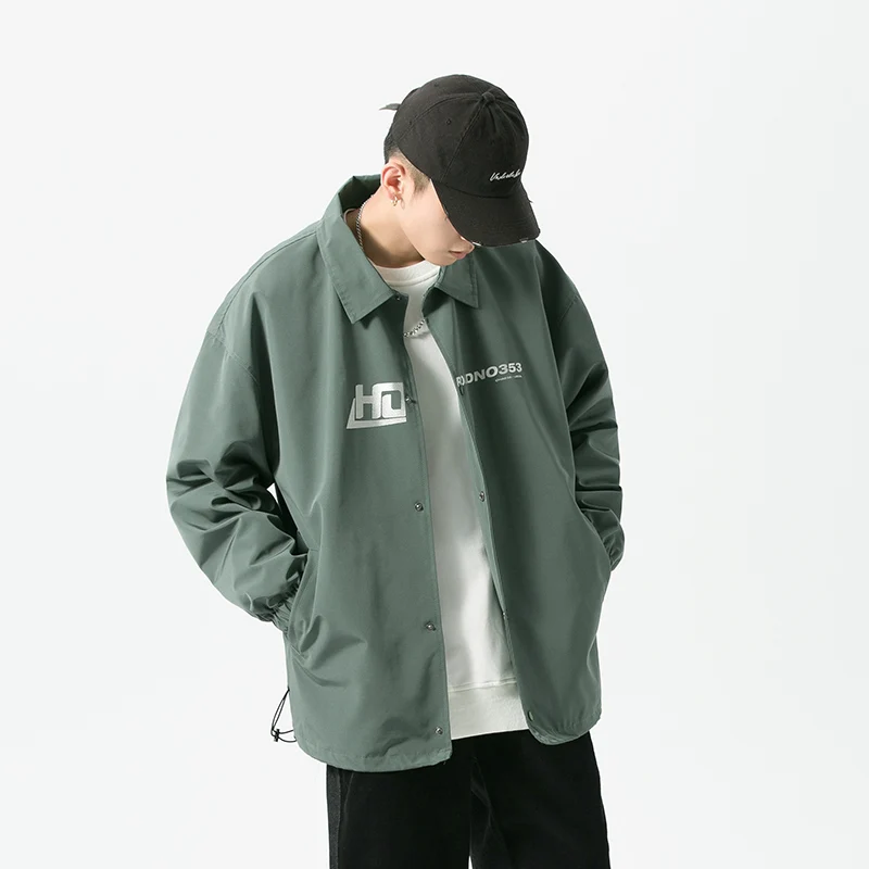 Мужские куртки с буквенным принтом и пальто свободная уличная одежда для мужчин