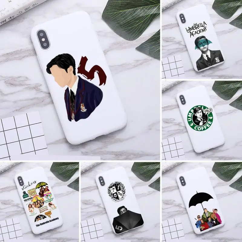 Number Five The Umbrella Academy Чехол для телефона iPhone 12 mini 11 Pro Max X XR XS 8 7 6s Plus Силиконовые чехлы "Конфетно-белые" на.
