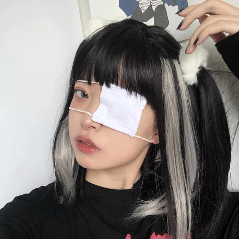 

Lolita Anime Eye Patch Soft Comfortable Single Eye Mask Novelty Eye Prop Halloween Cosplay Party Costume Eye Accessories