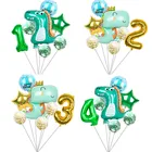 Динозавр воздушный шар из фольги для вечеринок для детской вечеринки в честь Дня Рождения, украшения для детей игрушки подарок-сюрприз Baby Shower Globos тематический Дино