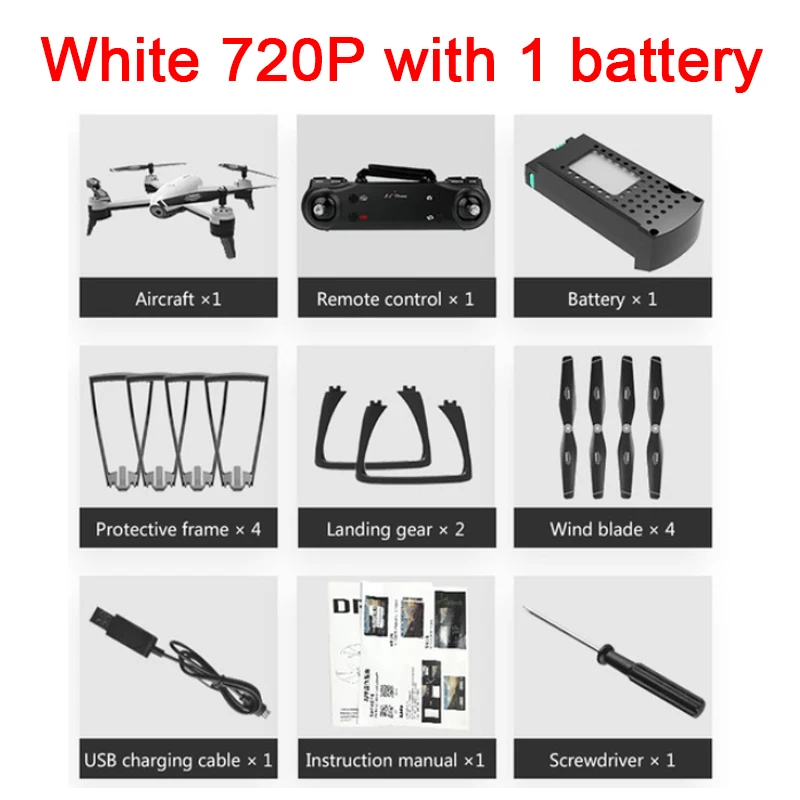 white 720P ba 1 SG106 HD Дрон с двойной камерой 1080 P/4 K WiFi FPV в режиме реального времени воздушная видео широкоугольный оптический поток RC Квадрокоптер вертолет игрушки - Цвет: white 720P ba 1