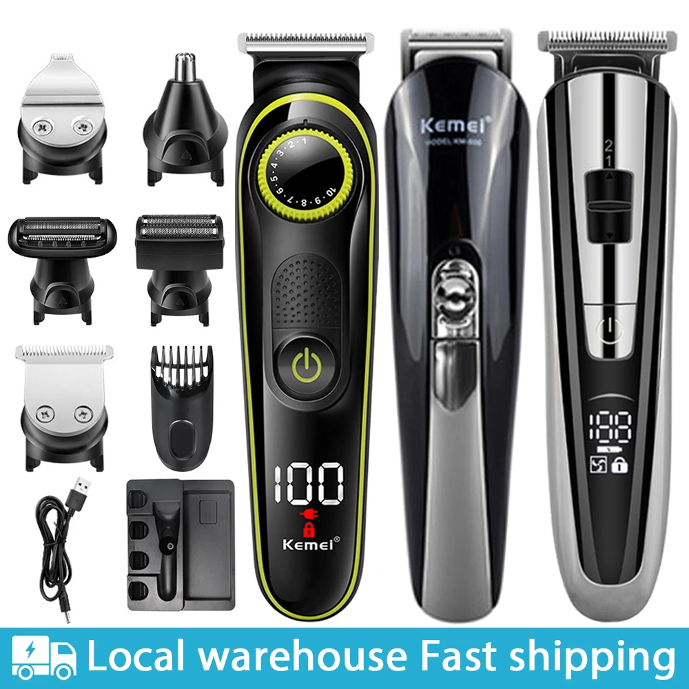 

Kemei Electric hair trimmer for men shaver nose and ear trimmer beard mower razor clipper Hair cutting machine shaving machine 5