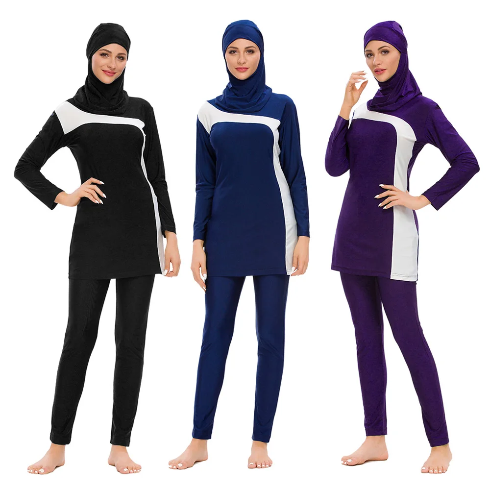 3 шт. Burkini купальник для мусульманок купальный костюм мусульманский хиджаб
