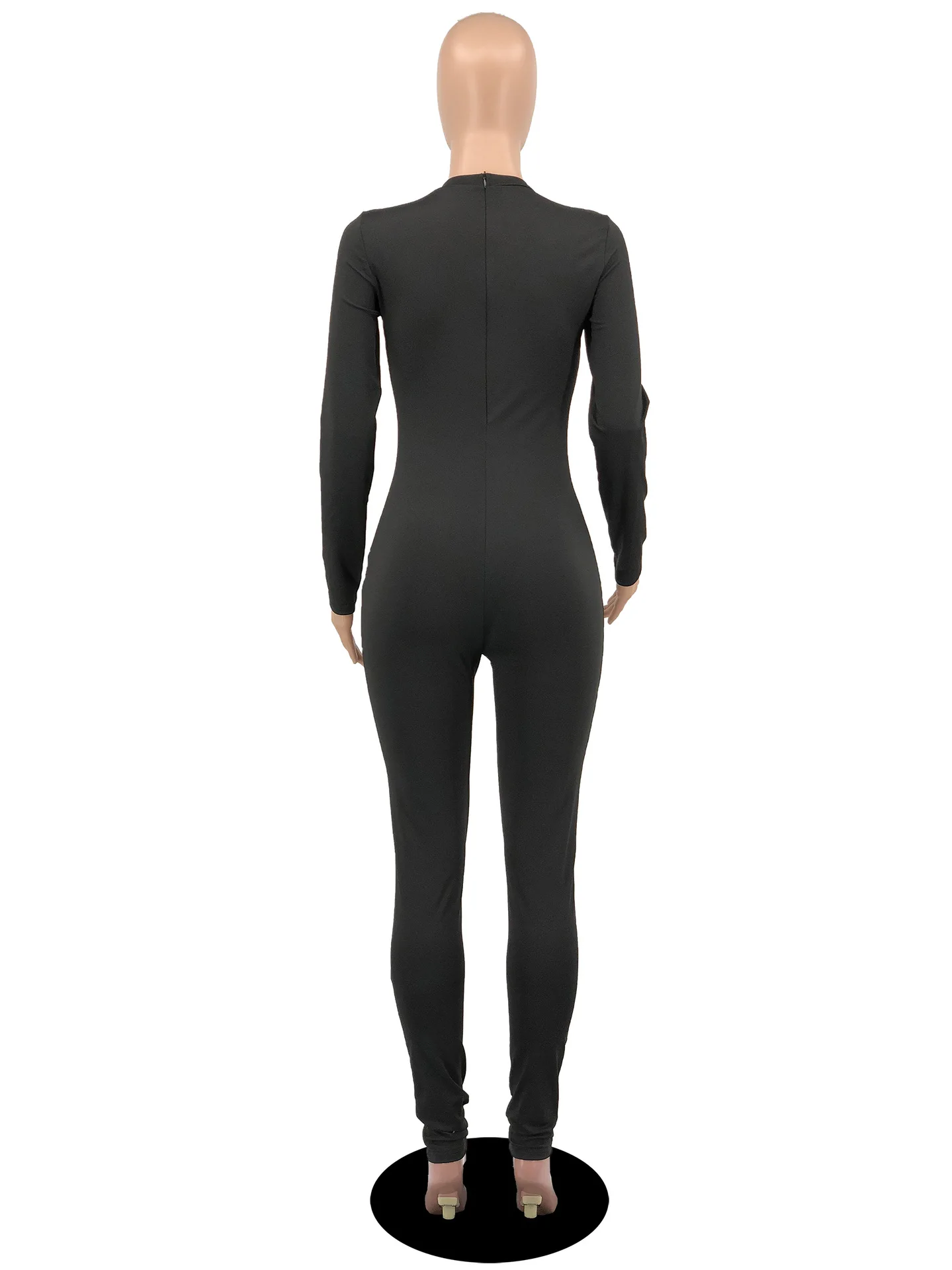 

Jumpsuit Women Long Sleeve Turtleneck Bodysuit Sexy Lip Printed One Piece Romper Casual Bodycon Jumpsuits Wholesale Dropshipping