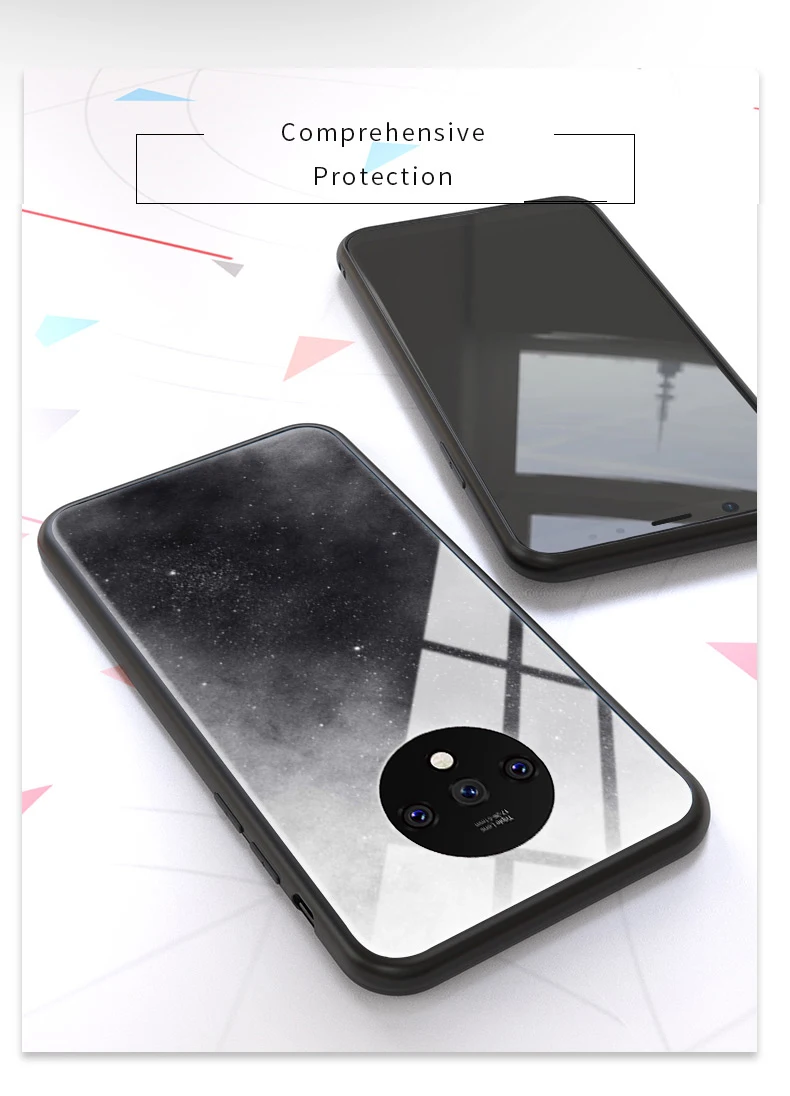 Чехол из закаленного стекла для телефона для Oneplus 7T Pro 7 Pro 6 6T 5 5T роскошный цветной градиентный чехол
