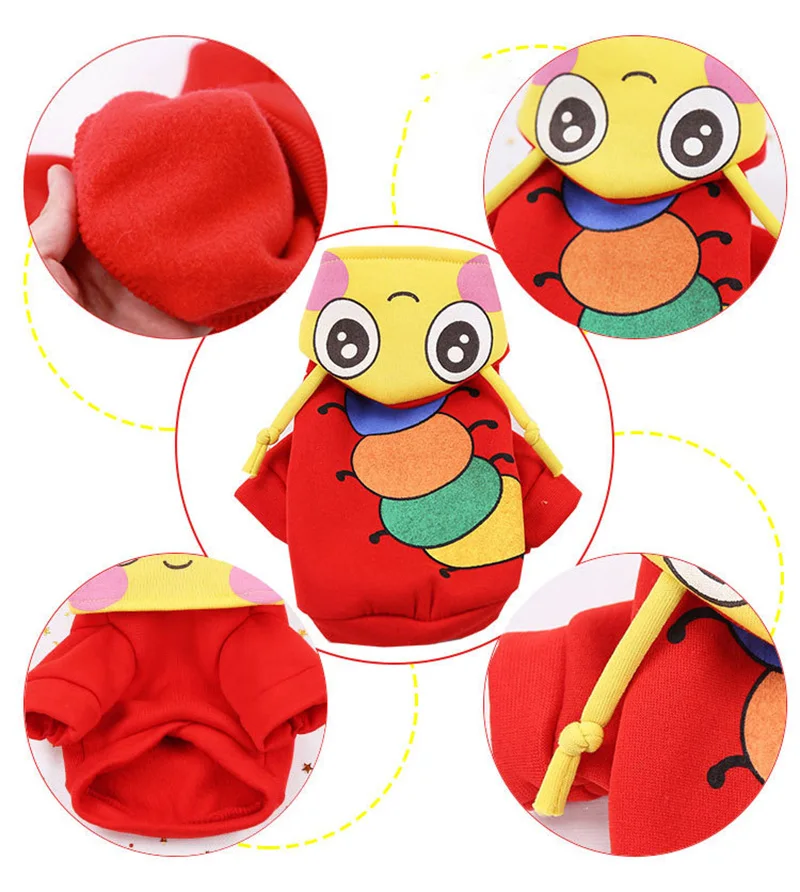 Зимняя одежда для собак с героями мультфильмов собачий наряд Хэллоуина пальто