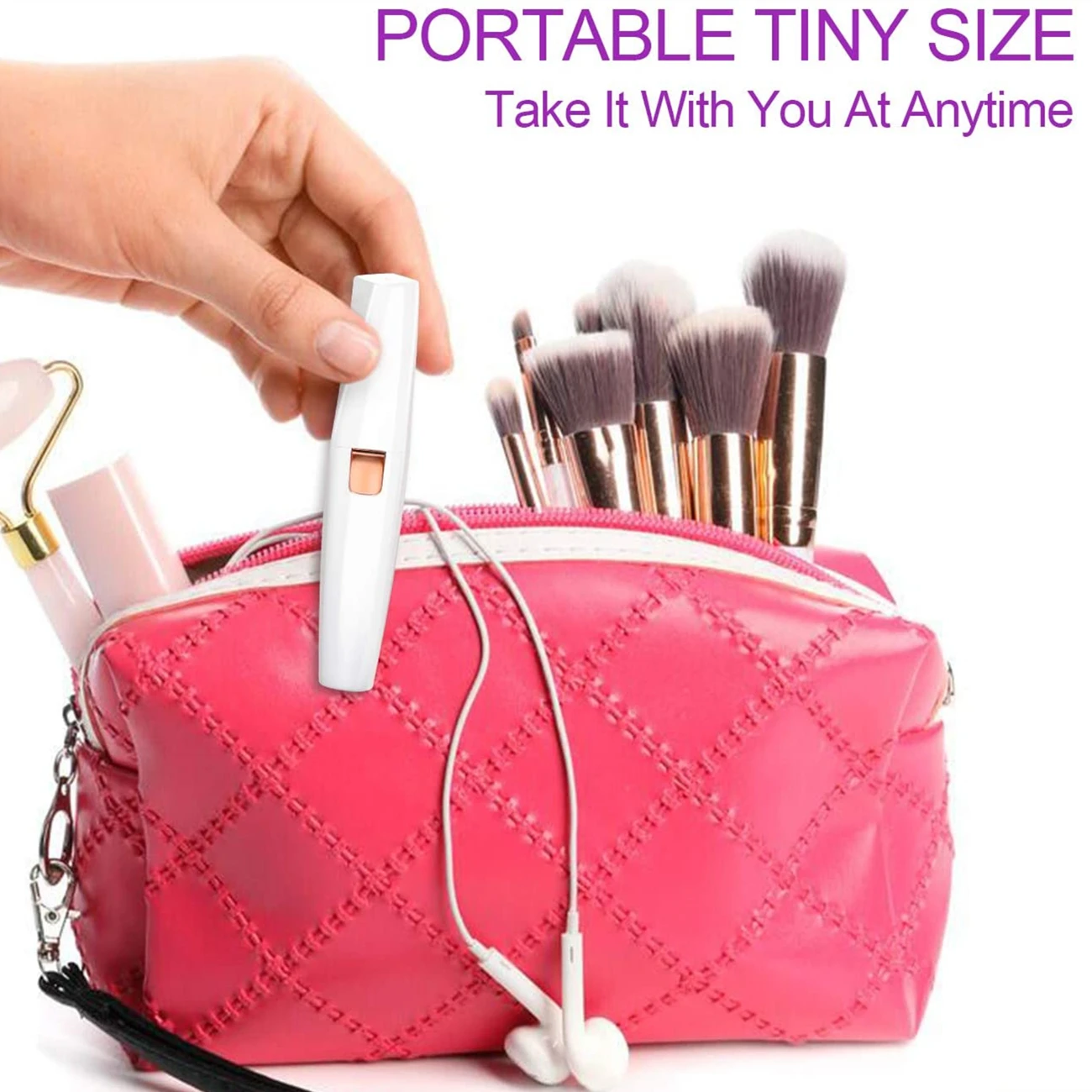 

Mini Electric Epilator Painless Female Body Facial Razor Hair Remover Lipstick Shape 2 In 1 Epilator Pen