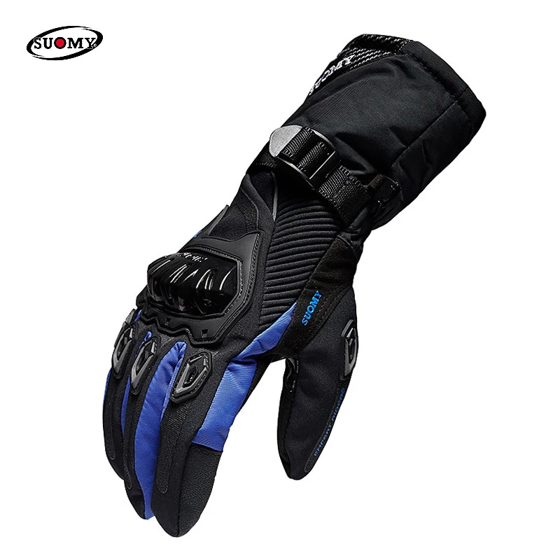 Водонепроницаемые длинные Мотоциклетные Перчатки Guantes Moto Invierno ветрозащитные теплые перчатки с сенсорным экраном Нескользящие износостойкие защитные Мотоциклетные Перчатки