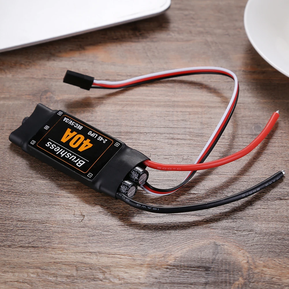 40A бесщеточный Дрон ESC части для самолетов компоненты аксессуары регулятор
