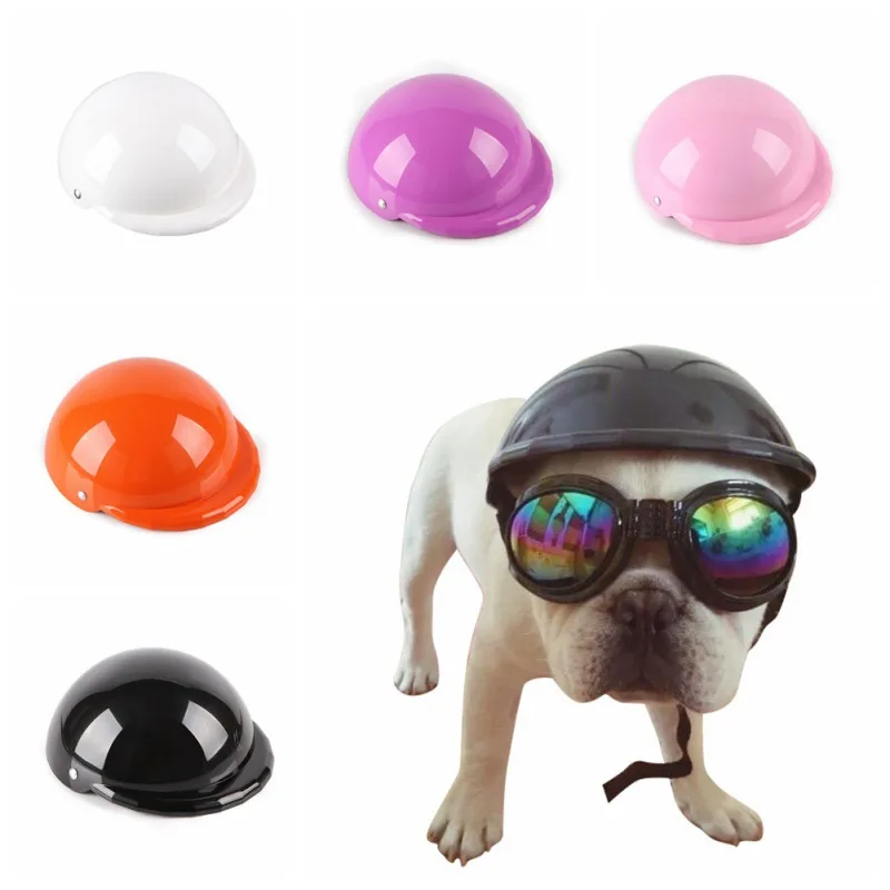 Pet Funny Cool Motorcycles Bike Helmet Hat For Sun Rain Protection Sun Glasses Funny Holiday Adjustable Dog