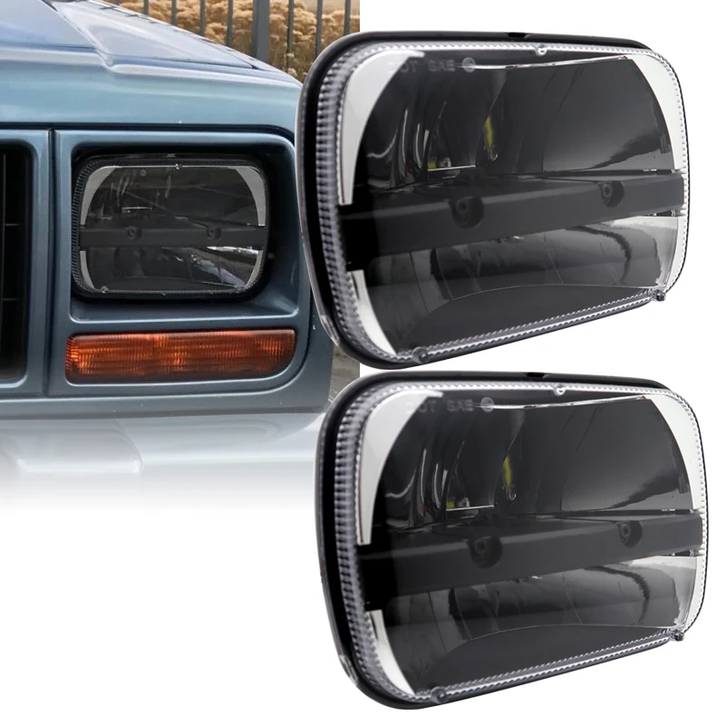 

Фары прямоугольные для грузовиков Jeep Wrangler YJ Cherokee XJ, 5x7 дюймов, передние фары дальнего и ближнего света, H6054, H5054, h6054ll