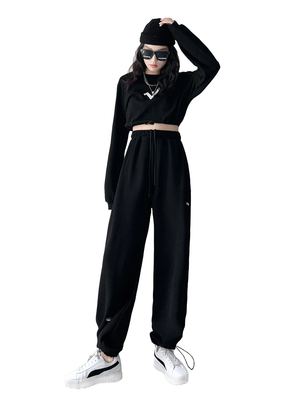 

Women's Yoga Workout Pants and Sweatpants Jogger High Waisted Athletic Drawstring Soft Loose Pants for Women with Pockets