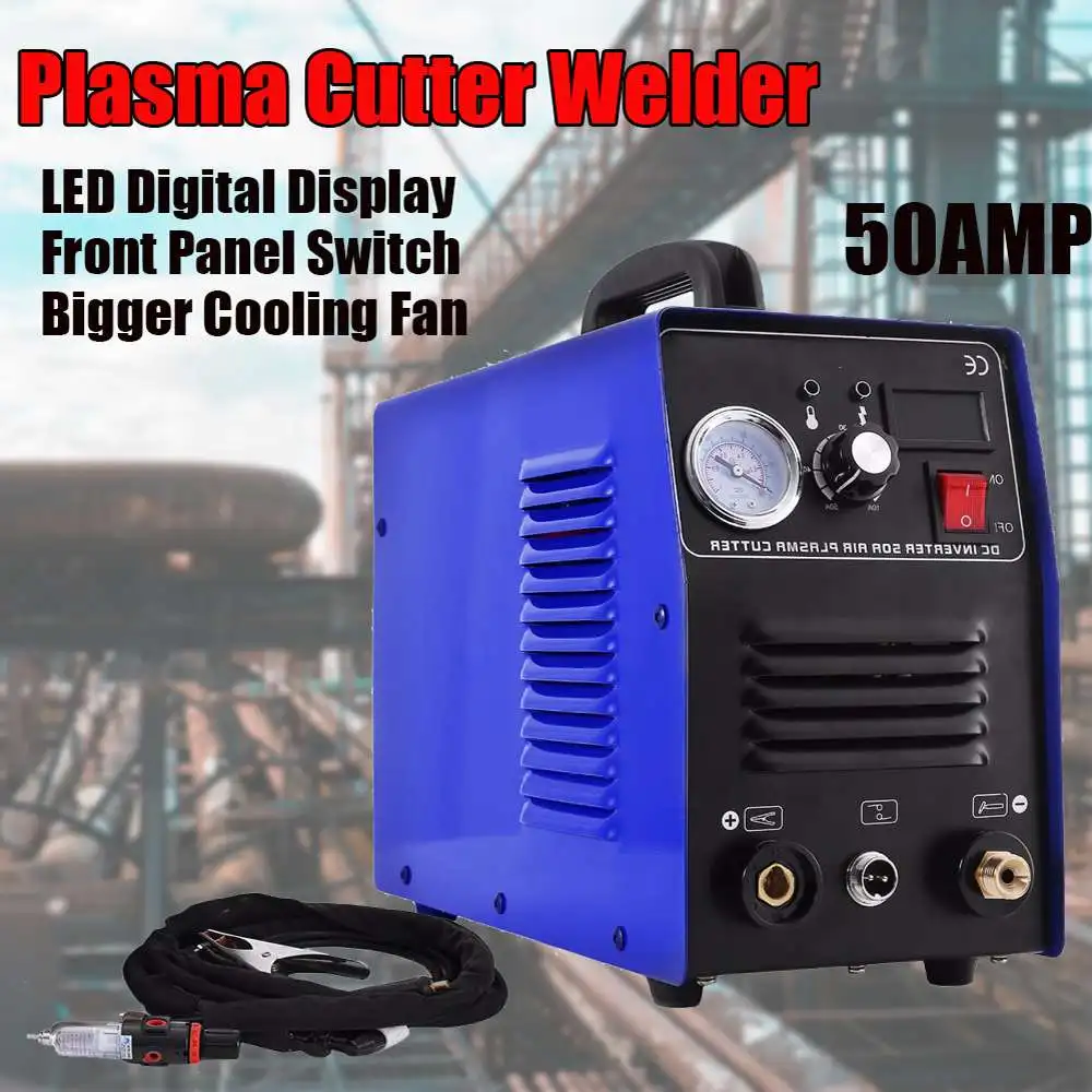 CT50 220V 50Amp Plasma Cutter Plasma Welders Machine with PT31 Cutting Torch Welding Accessories Power Tools for Industrial