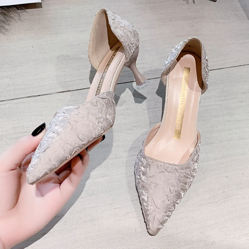 

Sandals Women Summer New Fashion Women's Sandals 2021 Solid Color Pointed High Heel Shoes All-match Comfortable Shallow Shoes