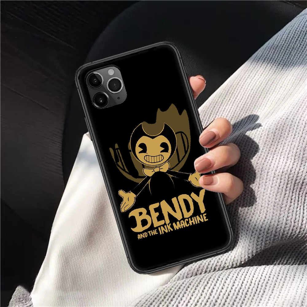 

Bendy And Game Ink Machine Phone Case For Iphone 11 12 Mini PRO XR X XS MAX 6 6s 7 8 Plus 5 5s SE 2020 black Coque Tpu Bumper