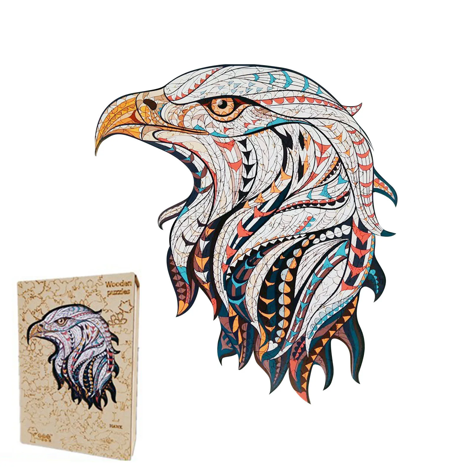 

Wooden Jigsaw Puzzles for Adults Unique Eagle Lion Shape Jigsaw Each Piece Is Animal Shaped Children DIY Puzzle Christmas Gifts