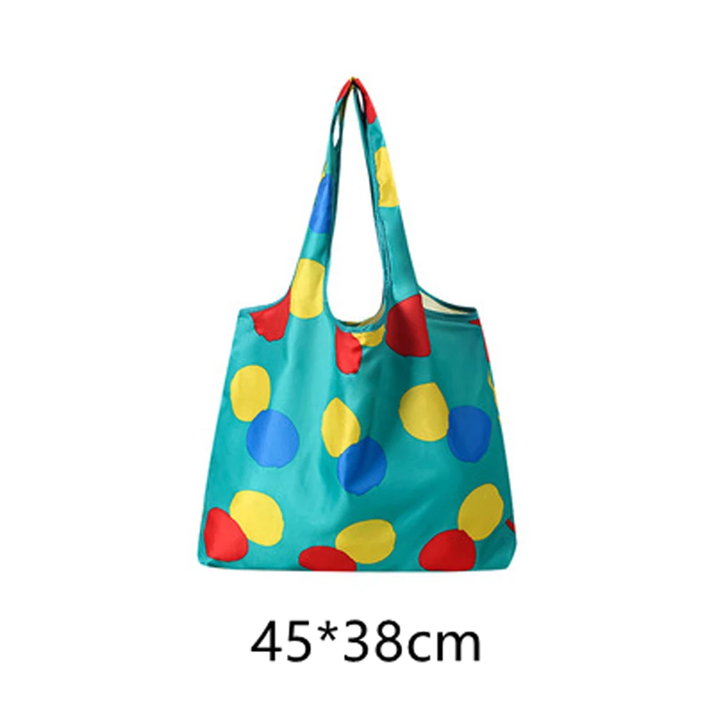 

Women Housewife Handbag Colorful Reusable Polyester Portable Shopping Bag Peach Skin Plush Foldable Storage Tote Supermarket Bag