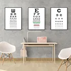 Ретро оптическая диаграмма глаз Картина на холсте постеры принты оптика стена искусство офтальмологии картины для доктора офиса гостиной