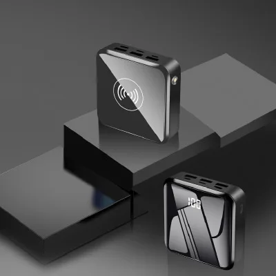 30000mAh беспроводной мини банк силы Быстрая зарядка для Samsung xiaomi iphone светодиодный