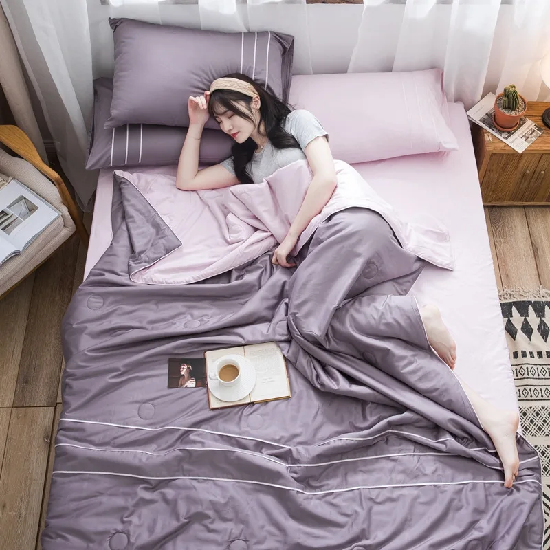 1 шт. в полоску стеганые одеяла с принтом летнее тонкое дышащее удобное одеяло