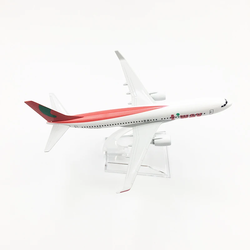16 см модель самолета Dulwich Aviation Boeing 737 имитирует пассажирского T'way airlines сплав 1:400