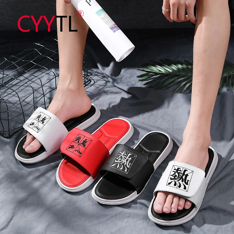 

CYYTL Men Bath Slippers Shower Sandals Electric Embroidery 3D Non-Slip Indoor Shoes Pool Beach Home Couple Summer Slides