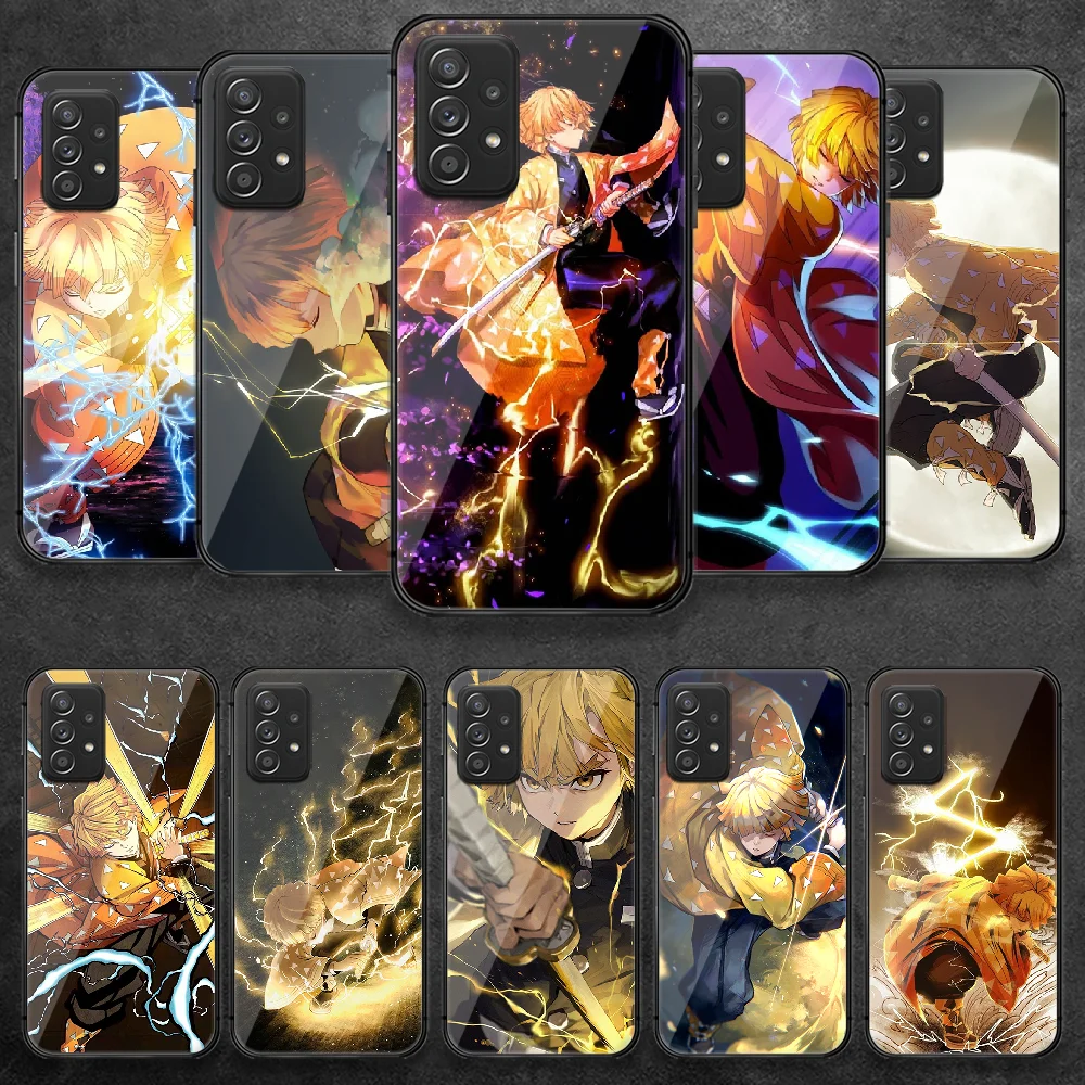 

Demon Slayer Zenitsu Agatsuma Tempered Glass Phone Case Cover For Samsung Galaxy A 10 12 20 E 21 30 32 50 40 51 52 70 71 72 S