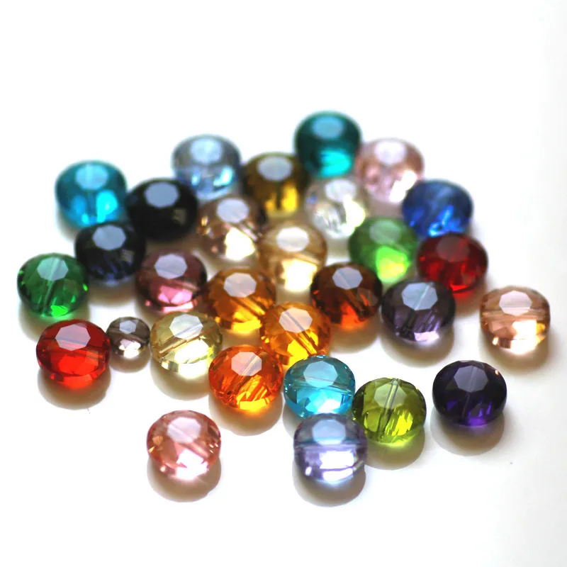 StreBelle 8mm 100pcs Round Facet Shining Crystal Glass Beads For Handmade DIY Fashion Jewelry Making Wholesale | Украшения и