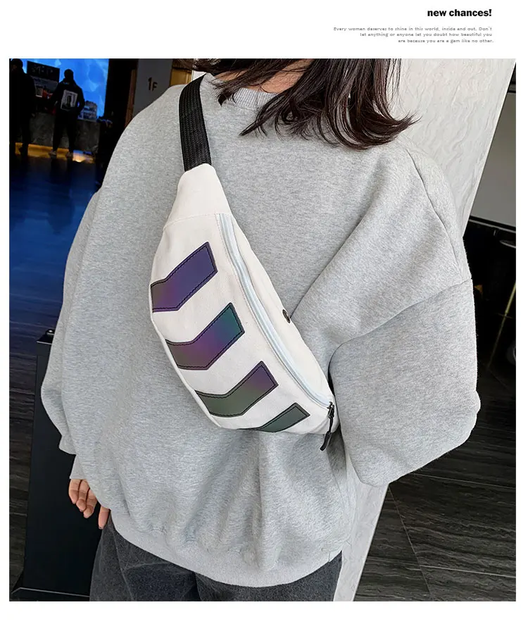Нагрудная сумка для мужчин, полотняная поясная сумка, поясная сумка, Мужская Уличная Светоотражающая сумка через плечо, Повседневная дорожная сумка, сумка на плечо в стиле хип-хоп