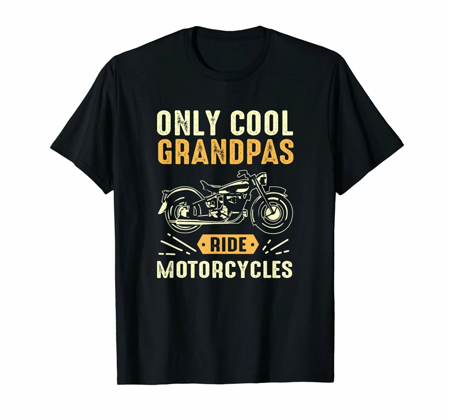 Yasdesign Only Cool Grandpas Ride Motorcycles футболка популярная без ярлыка |