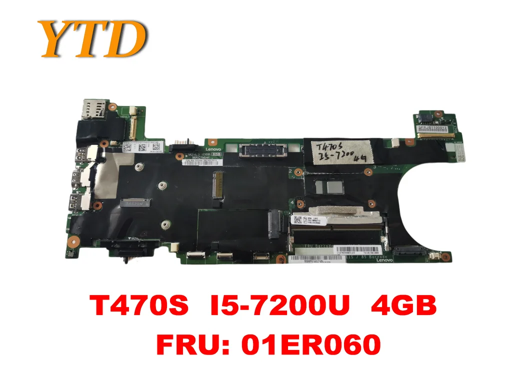 

Оригинальная материнская плата для ноутбука Lenovo T470S, модель T470S I5-7200U 4 Гб, FRU 01ER060, протестирована, хорошая Бесплатная доставка