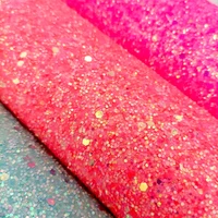 a4 fluorescent chunky glitter leather sheet with sequins velvet backing for making shoeswalletsdiy accessorieshair bows