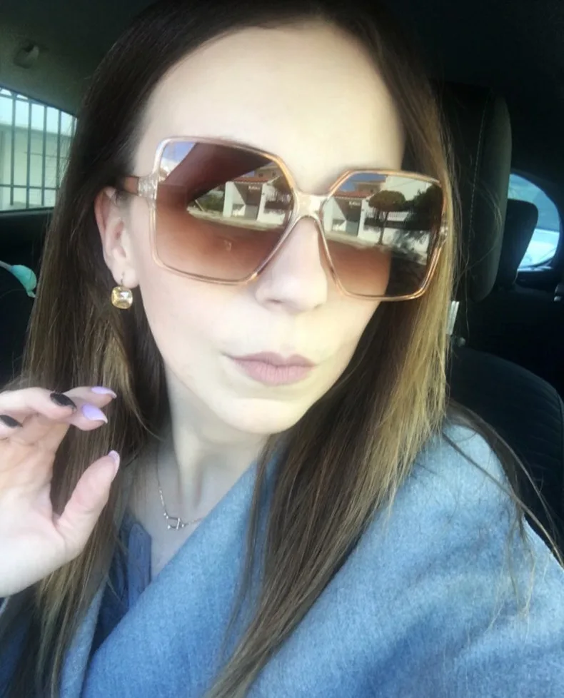 

DCM New Fashion Oversized Retro Sunglasses Women Gradient Color Lens Brand Designer Ladies Sun Glasses UV400