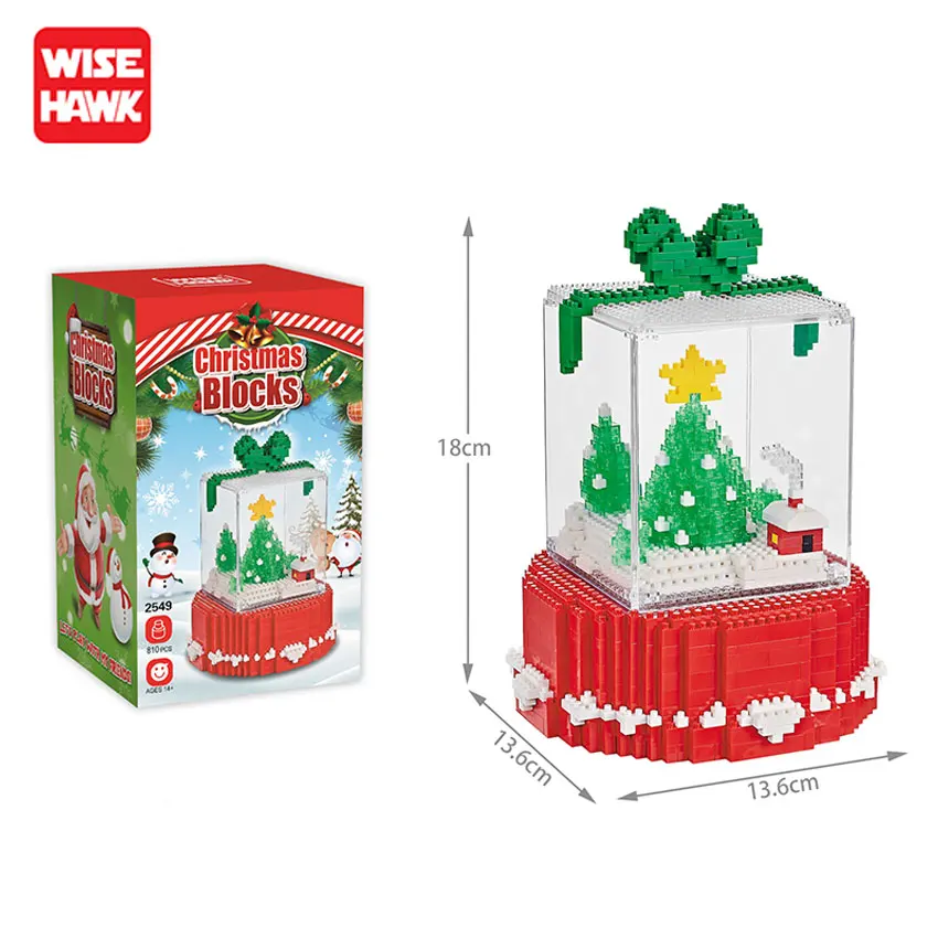Wisehawk пластиковые мини-блоки для рождественской елки 3d-игрушки с бриллиантами
