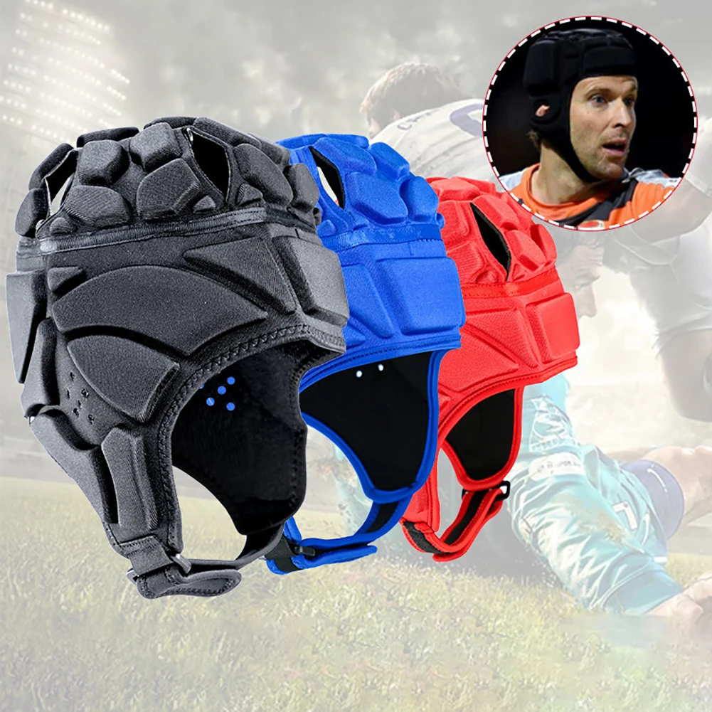 

Profession Football Soccer Baseball Goalkeeper Helmet Sports Rugby Scrum Cap Guard Goalie Roller Hat Fiber Head Protector # 98