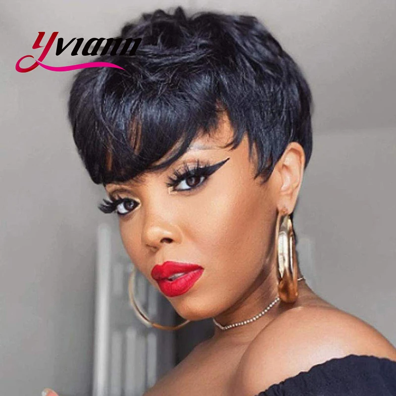 Короткие парики от Pixie Cut | Парик из вьющихся человеческих волос для женщин